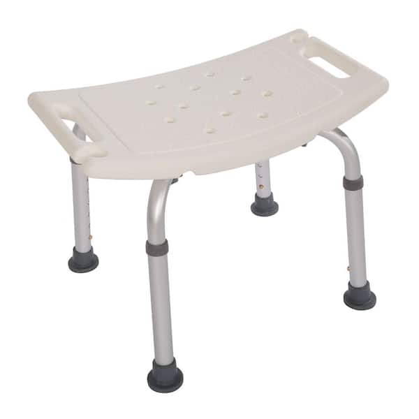 Winado Adjustable Safety Shower Chair Tub Seat Bench Bath Stool White