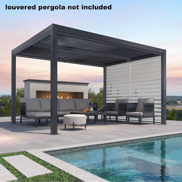 PURPLE LEAF 11 ft. Individual Adjustable Sunshade Privacy Roller