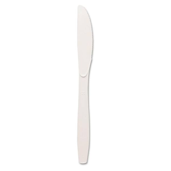 DIXIE Medium Weight Polystyrene Knives in White (1000 Per Case)