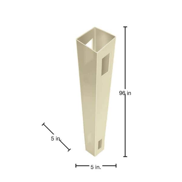 Veranda Linden 5 in. x 5 in. x 8 ft. Sand Vinyl Routed Fence Line Post
