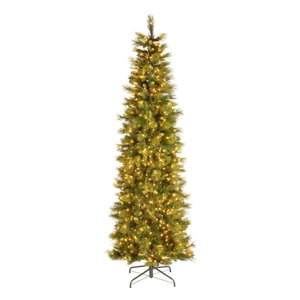 9 ft. Carolina Pine Slim Tree with Clear Lights