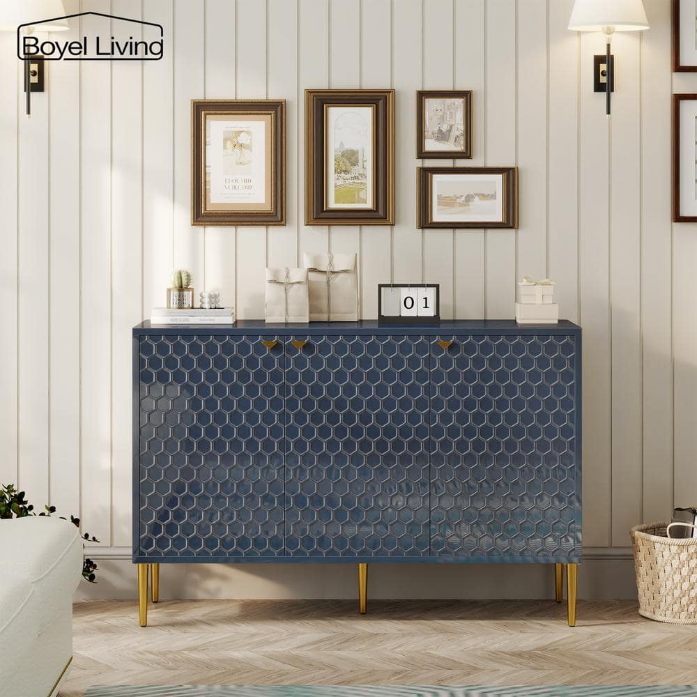 3 Door Blue Locker Accent Storage Cabinet