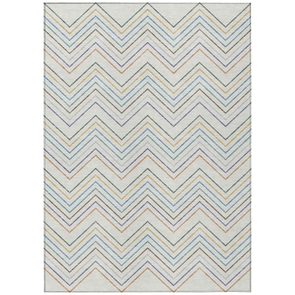 Chantille Machine Washable Indoor/Outdoor Abstract ACN2392 Seaside 3 ft. x 5 ft. Area Rug