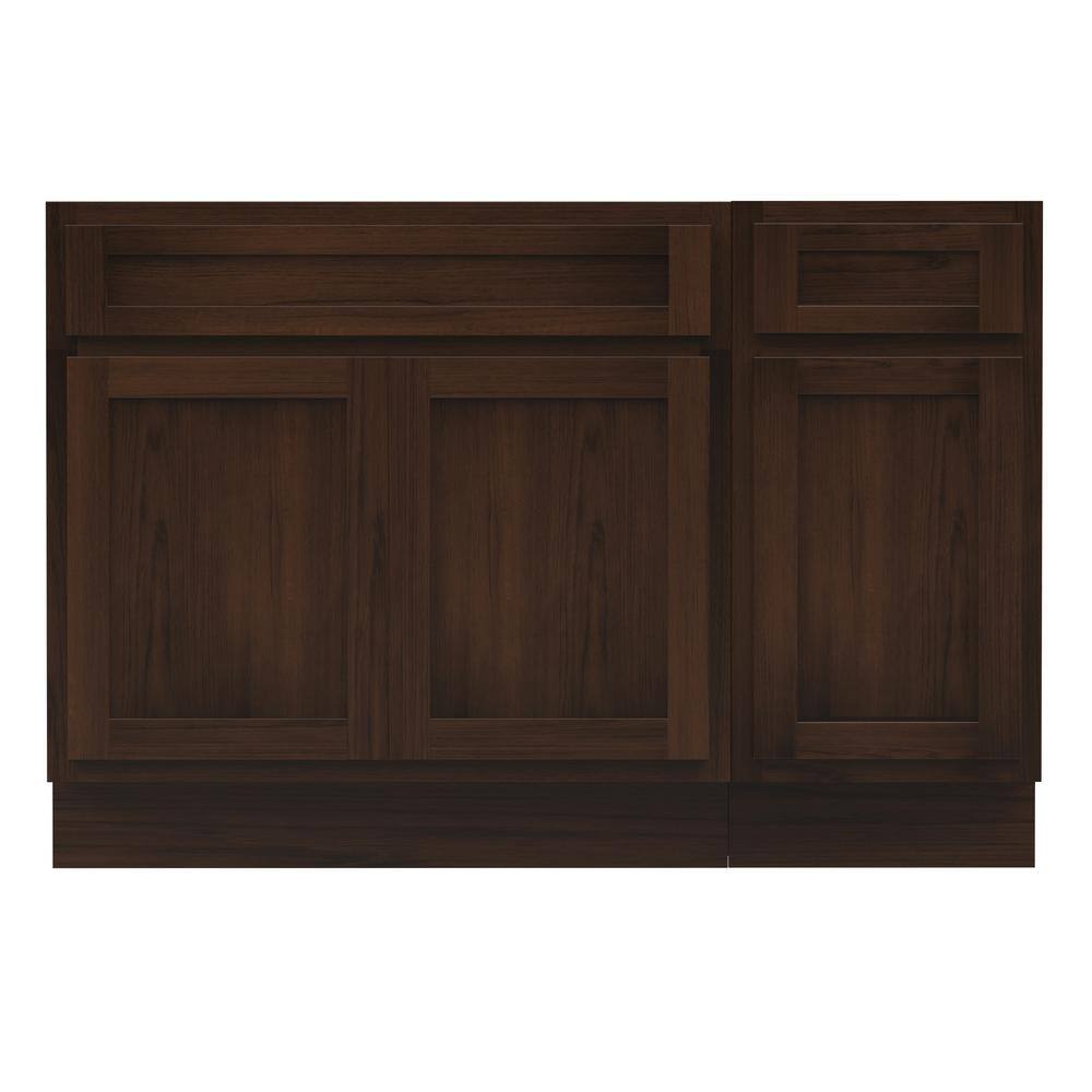 48 in Medium Brown Plywood Freestanding Bath Vanity Cabinet