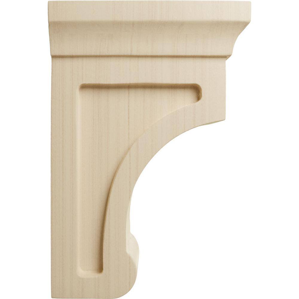 Ekena Millwork 2 1/2"W x 4"D x 6"H Small Gomez Wood Bracket, Rubberwood
