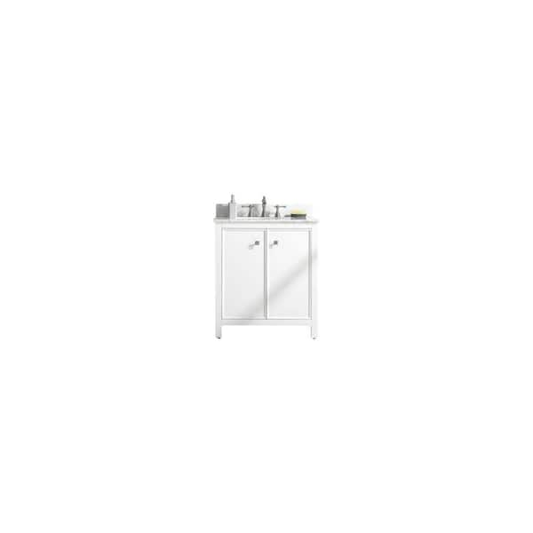 Legion Furniture 30 in. W x 22 in. D Vanity in White with Marble Vanity Top in White with White Basin with Backsplash