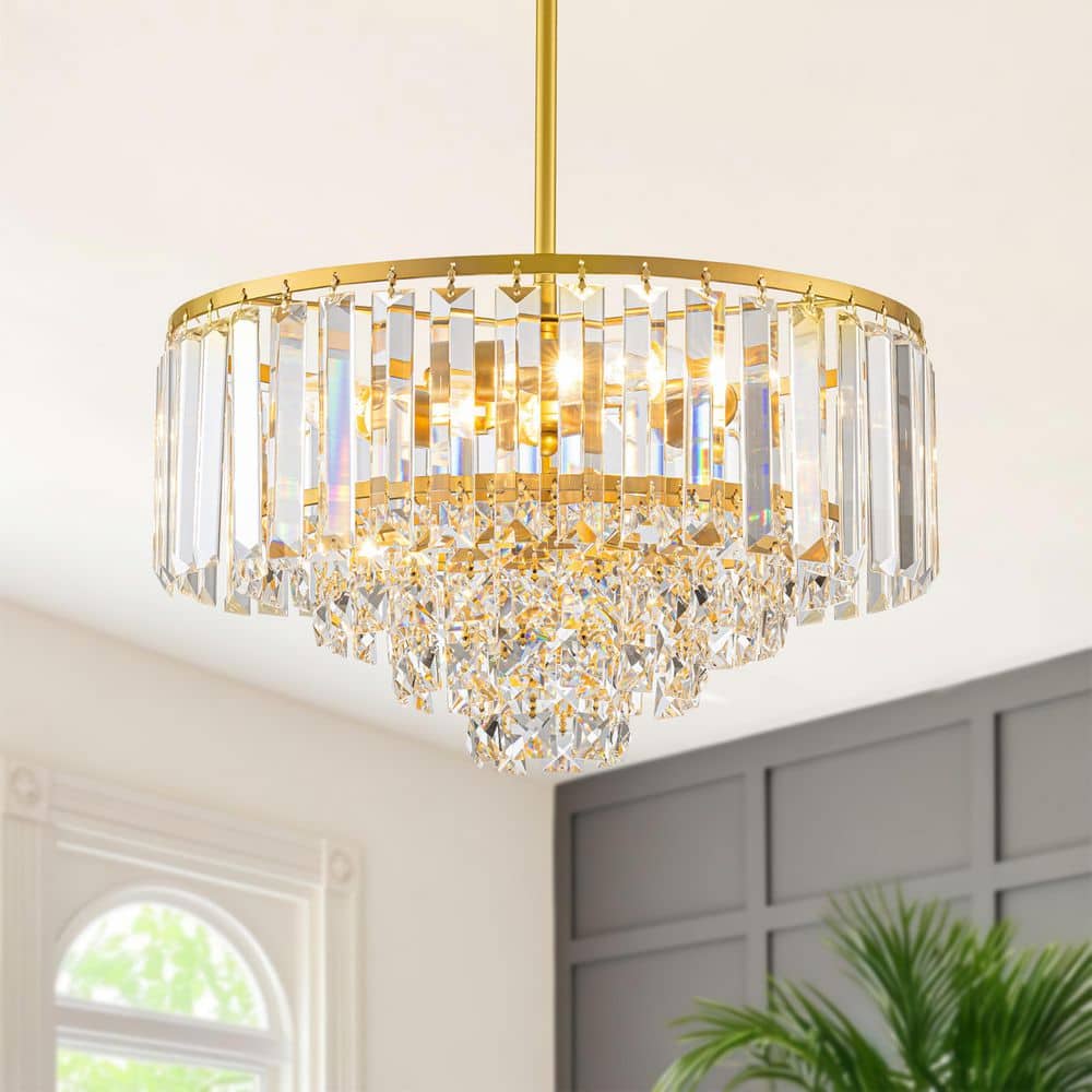 Modern Gold Crystal Pendant Chandelier for Kitchen Island and Dining Room, 3-Light Stylish Ceiling Light Fixture price history on PriceWatchPro