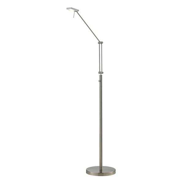Titan Lighting Plandome Collection 56 in. Brushed Nickel/Brushed Aluminum Floor Lamp