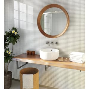 Light Gray 11.8 in. x 11.8 in. 1 in. x 1 in. Matte Finished Glass Mosaic Tile (9.67 sq. ft./Case)