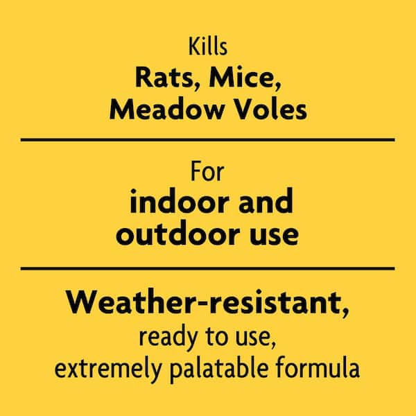 4LB Rodent Pest Killer - Weather-Resistant, Powerful Formula Eliminates Rats, Mice, and Meadow Voles