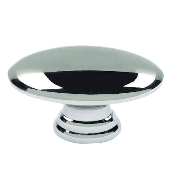 Atlas Homewares Successi Collection 1-1/2 in. Polished Nickel Egg-Shaped Cabinet Knob