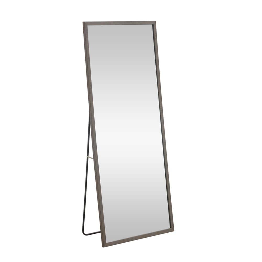 Gray 31.5 in. W x 71 in. H Rectangle Wood Full Length Mirror, Dressing, Bed