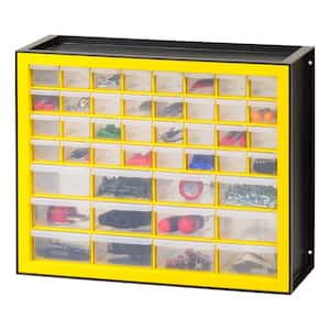 44 Drawer Parts Cabinet, Black/Yellow