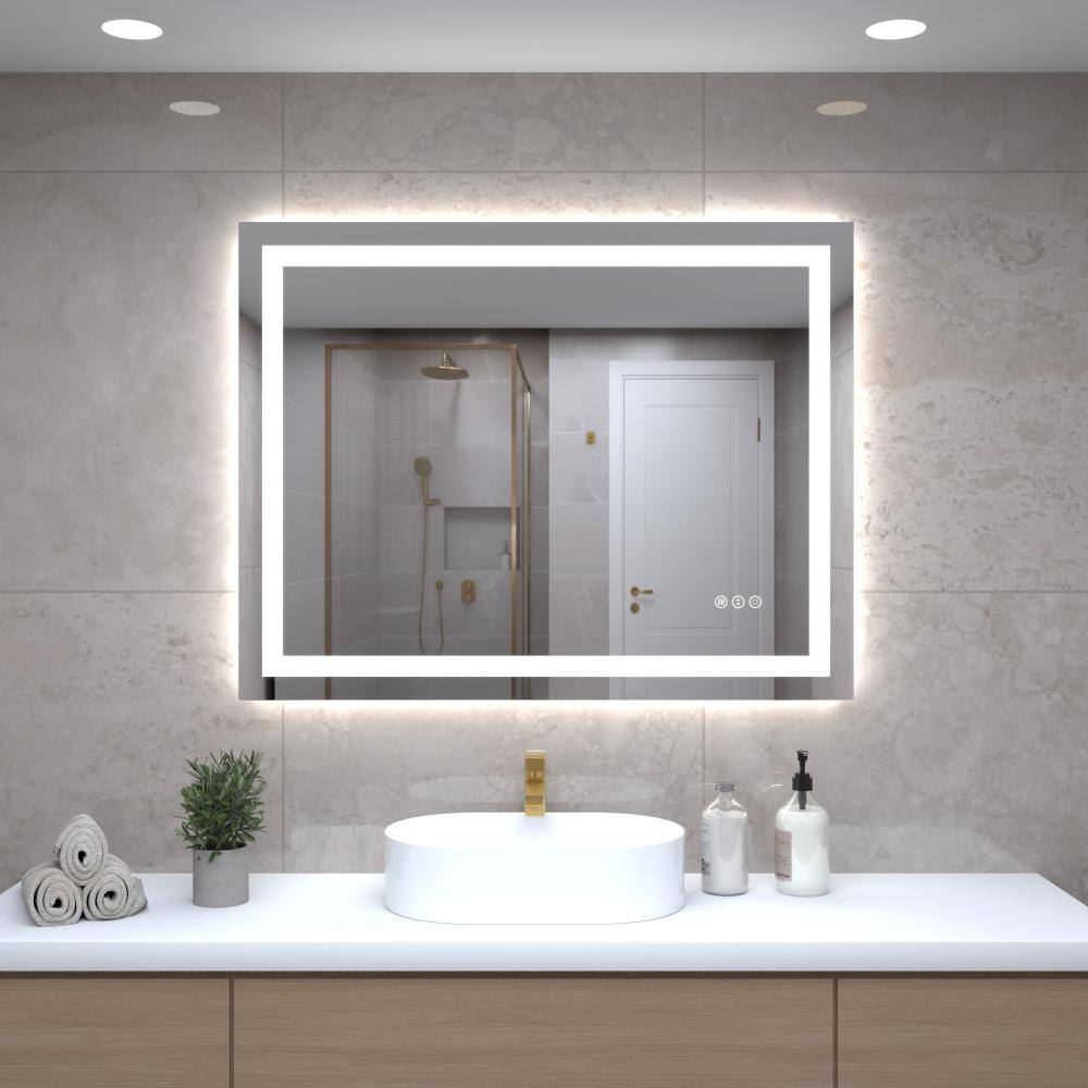 28 in.x 36 in. LED Vanity Mirror with Light Stepless Dimmable, Anti-Fog, Memory, 3 Colors Lighting, White price history on PriceWatchPro