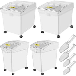 YITAHOME 40L x3(260lb )Ingredient Flour Storage Bin, Commercial 31.5  Gallons(10.5 Gal x3 Pcs) Rice Storage Containers, 750 Cups Flour Bins with