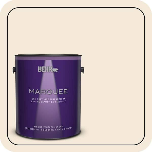 BEHR MARQUEE 1 gal. 13 Cottage White Eggshell Enamel Interior Paint with Primer