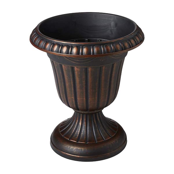 Arcadia Garden Products Traditional 13 in. x 15 in. Copper Plastic Urn