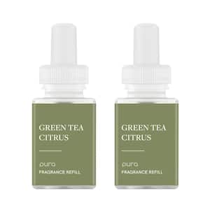 Green Tea Citrus - Fragrance Refill Dual Pack for Smart Fragrance Diffusers - up to 120 hours of scent per vial