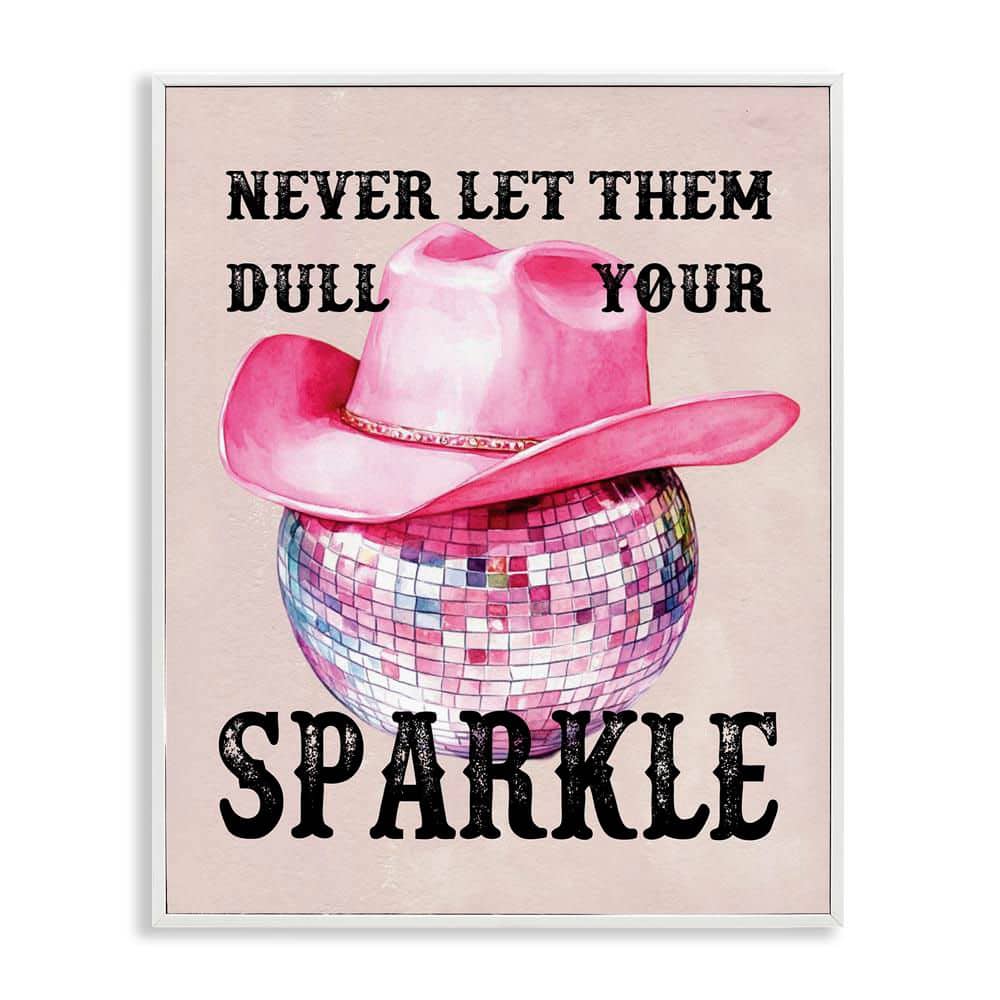 Don't Dull Your Sparkle by Lettered and Lined White Framed Typography Giclee Art Print 14 in. x 11 in. price history on PriceWatchPro