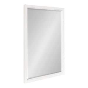 30.00 in. H x 20.00 in. W Hogan Farmhouse Rectangle Framed White Accent Wall Mirror