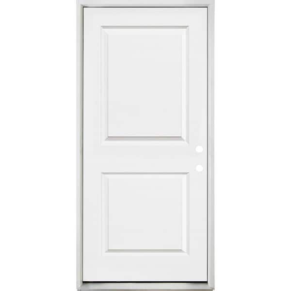 Steves & Sons 36 in. x 80 in. Element Series 2 Panel Square Left Hand Inswing Steel Prehung Front Door