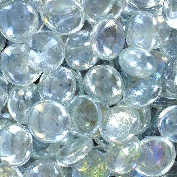 Akasha 9 lb. Clear Iridescent Glass Gems 3 lb. Bags