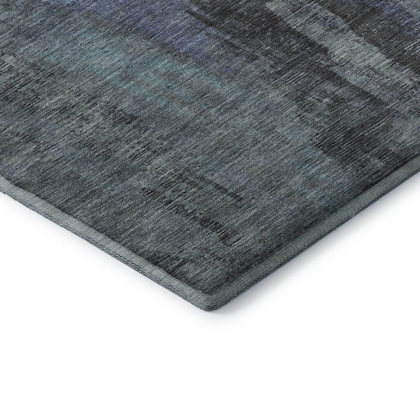 Mayfield Premium Machine Washable Abstract AMF1648 Blue 2 ft. x 3 ft. Area Rug