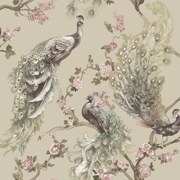 HOLDEN Menali Peacock Beige Textured Vinyl Wallpaper