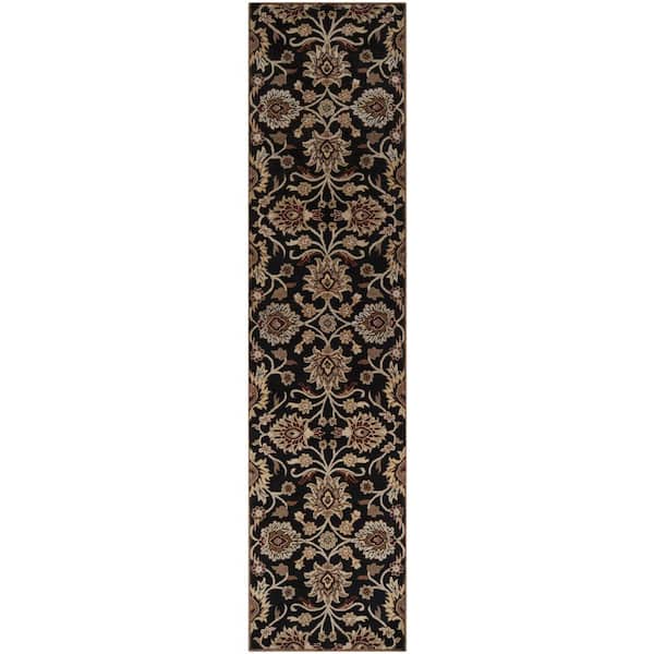 Livabliss Cambrai Charcoal 3 ft. x 8 ft. Indoor Runner Rug