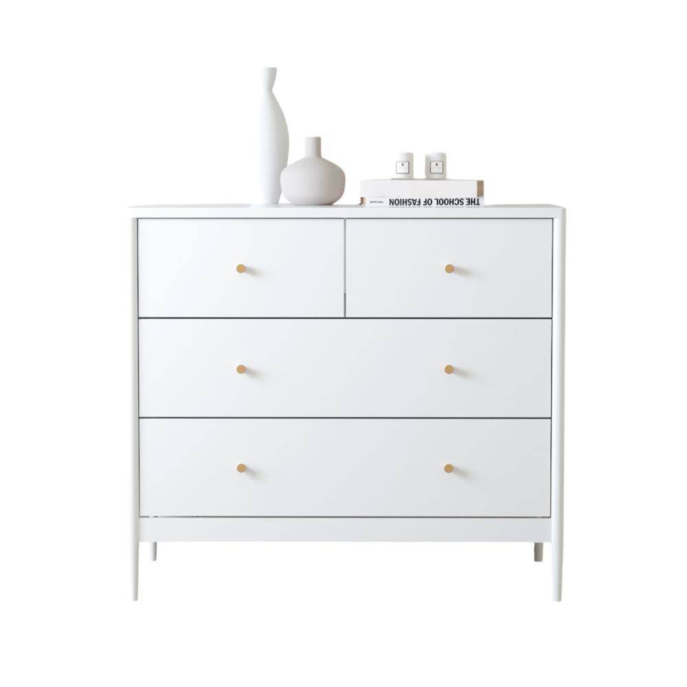 White 4-Drawer Kids Dresser, Wooden Storage Cabinet for Toddler Bedroom, Nursery, Closet, Baby Nightstand Organizer price history on PriceWatchPro