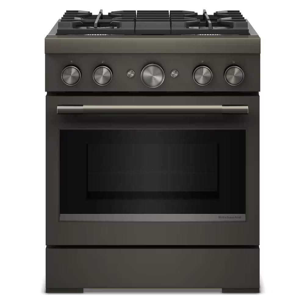 30 in. 4 Burners Commercial-Style Dual Fuel Range in Black Ore with No Preheat Air Fry Mode price history on PriceWatchPro