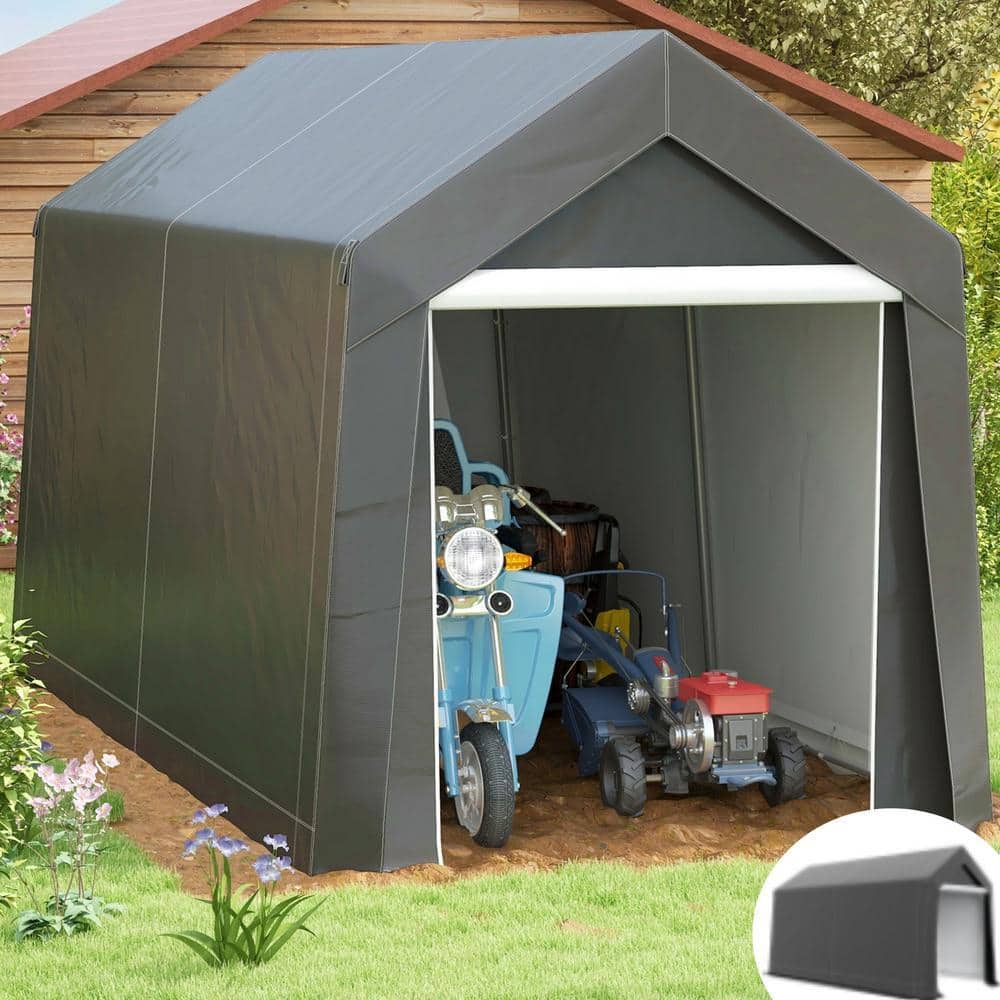 @cat.garage 専用 ToolCat 7 ft. x 12 ft. Heavy-Duty Portable Garage Kit Tent with