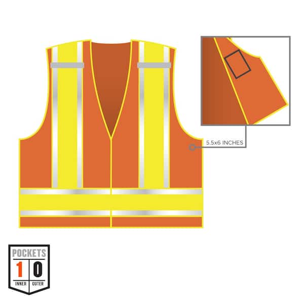 Ergodyne GLoWEAR 2XL/3XL Orange Hi-Vis Type P Class 2 Public