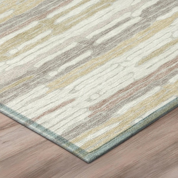 Chantille Machine Washable Indoor/Outdoor Abstract ACN3114 Ivory 3 ft. x 5 ft. Area Rug