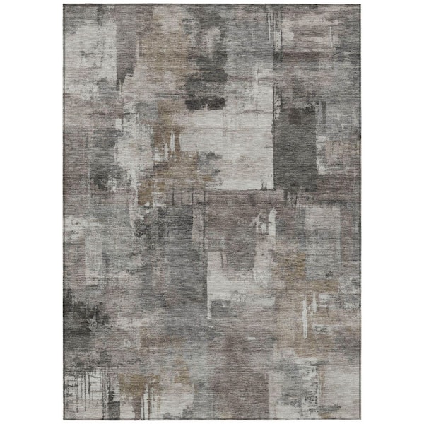 Addison Rugs Chantille Machine Washable Indoor/Outdoor Abstract ACN2069 Pewter 8 ft. x 10 ft. Area Rug