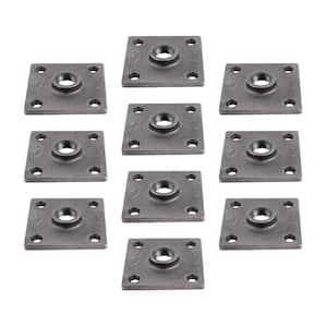 1/2 in. Black Iron Square Flange Fitting (10-Pack)