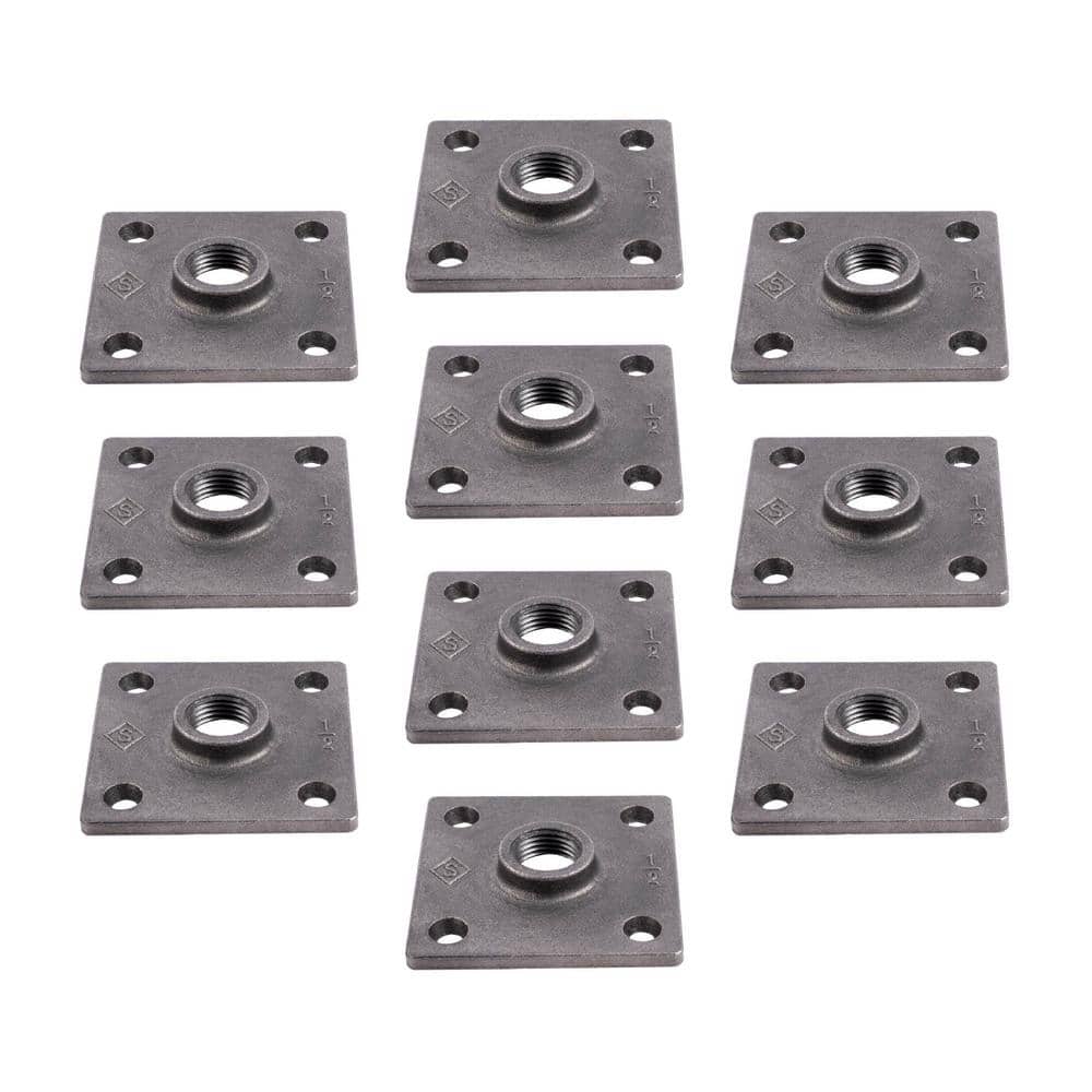 1/2 in. Black Iron Square Flange Fitting (10-Pack) price history on PriceWatchPro