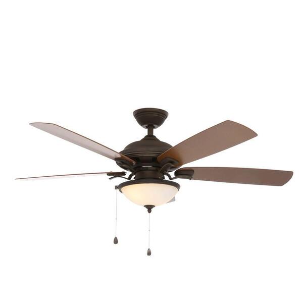 Home Decorators Collection North Lake 52 in. Indoor/Outdoor Oil Rubbed Bronze Ceiling Fan with Light Kit