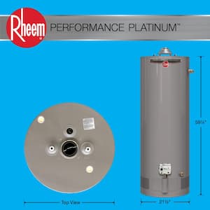 Performance Platinum 50 Gal.Tall 12 Year 40,000 BTU High Efficiency Natural Gas Tank Water Heater