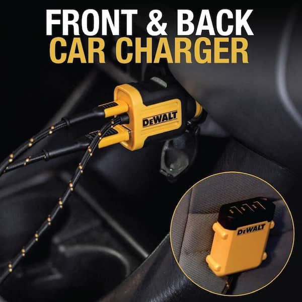 DEWALT - 5-Port Front and Back Seat Mobile USB PD Charger