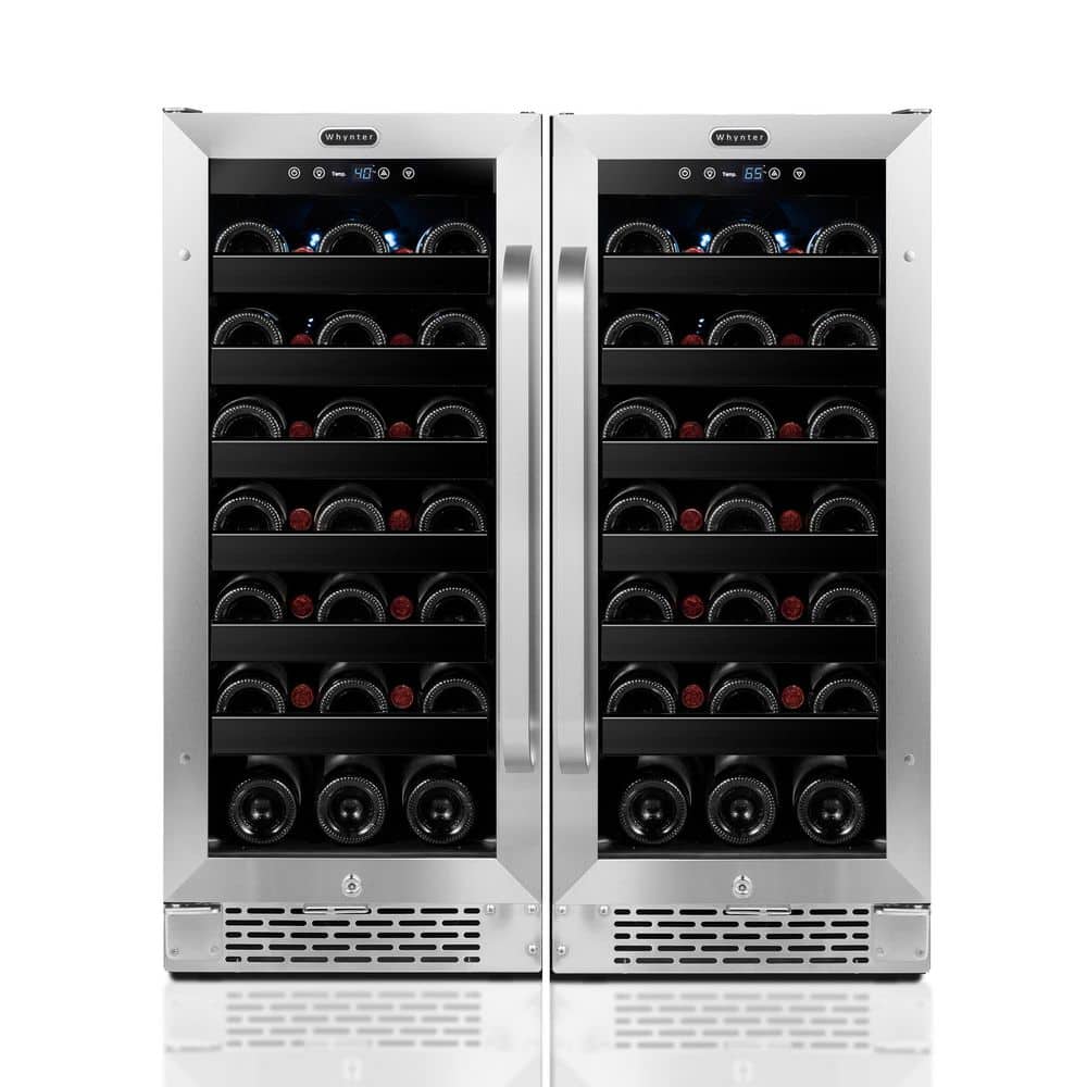 30 in. 66 Bottle Built-in Wine Cooler Fridge Bundle with LED Display in Stainless Steel price history on PriceWatchPro