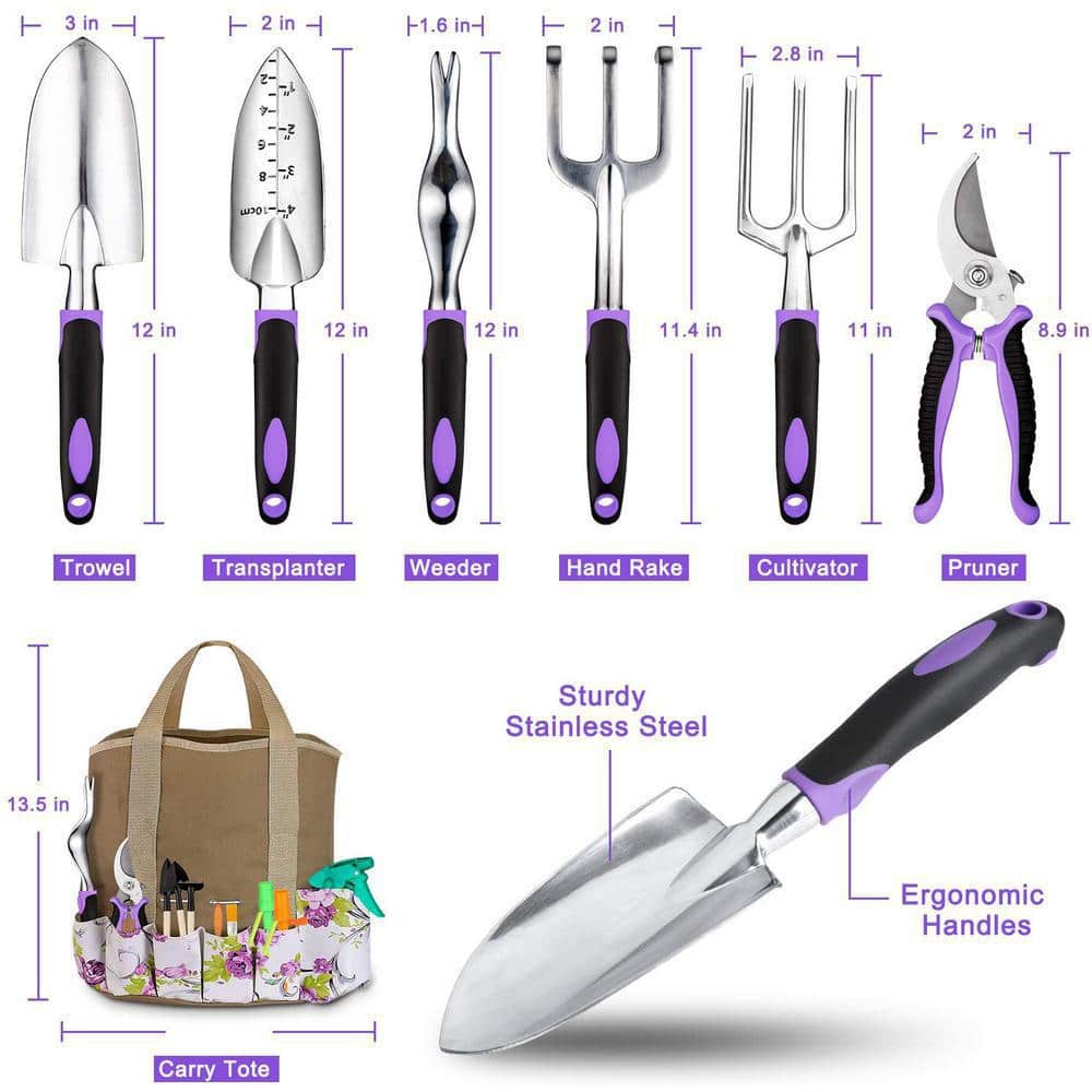 Garden Tools Set, Extra Succulent Tools Set, 83Pcs Heavy Duty Gardening Tools with Garden Tool Bag,Knee Pads Gloves Sprayer Garden Kit, Outdoor Gardening Gifts Tools for Men Women