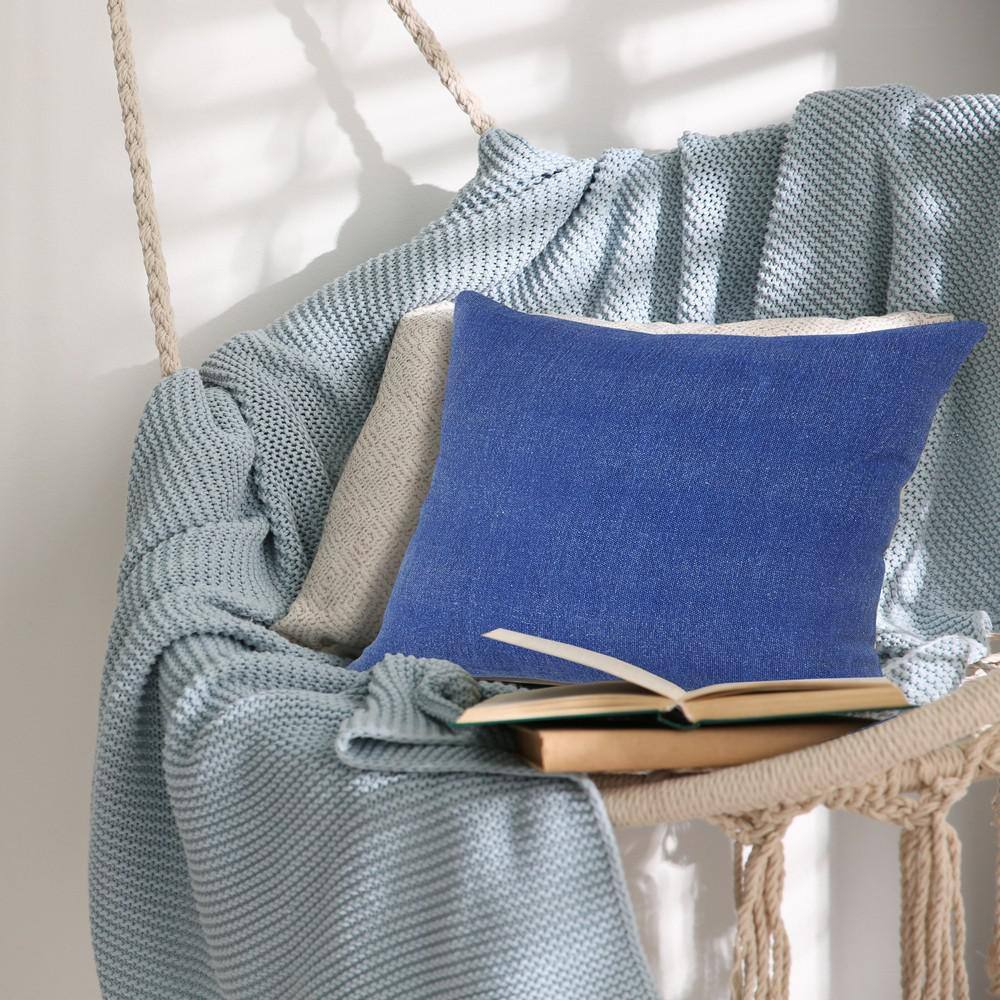 Classic Royal Blue 20" Square Throw Pillow