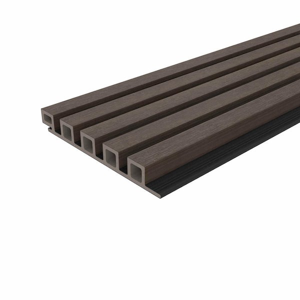 European Siding Norwegian Style PLUS Noir 7.7 in. x 96 in. Brazilian Ipe Composite Lap Siding