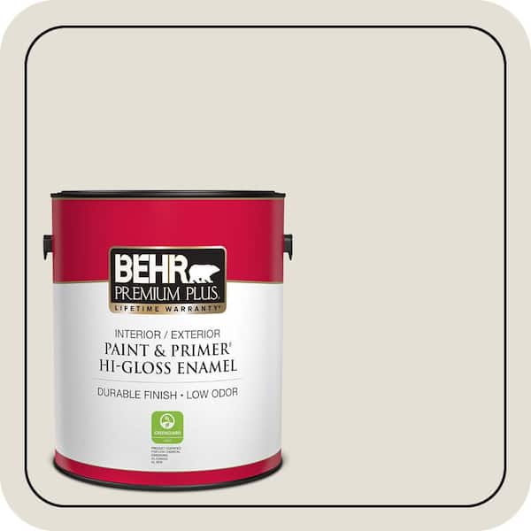 BEHR PREMIUM PLUS 1 gal. #T18-09 Soft Focus Hi-Gloss Enamel Interior/Exterior Paint & Primer