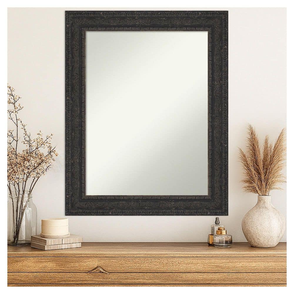 Attic Aged Black 23.5 in. x 29.5 in. Non-Beveled Traditional Rectangle Wood Framed Wall Mirror price history on PriceWatchPro