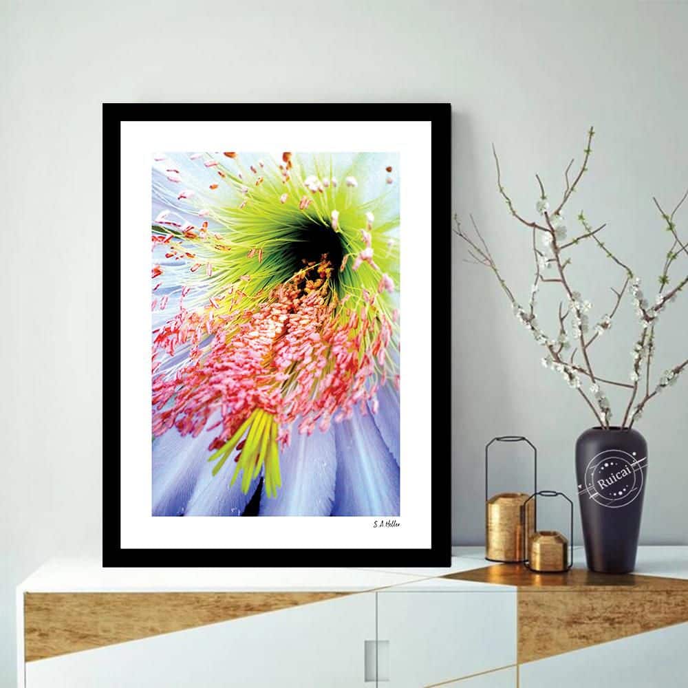 Bright Floral Framed Print for Kids Room Decor