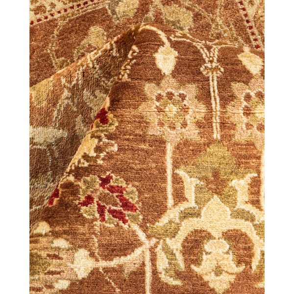 Mogul Brown 4 ft. x 6 ft. Oriental Wool Indoor Area Rug