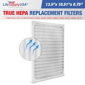 True HEPA Filter Replacement Compatible with Hunter 30920 30905 30050 30055 30065 37065 30075 30080 30177 Air Purifiers