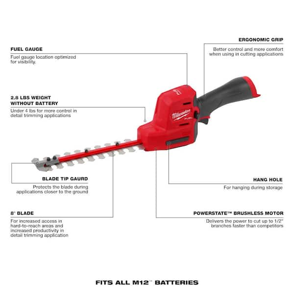 Milwaukee M12 FUEL 8 in. 12V Lithium-Ion Brushless Cordless 